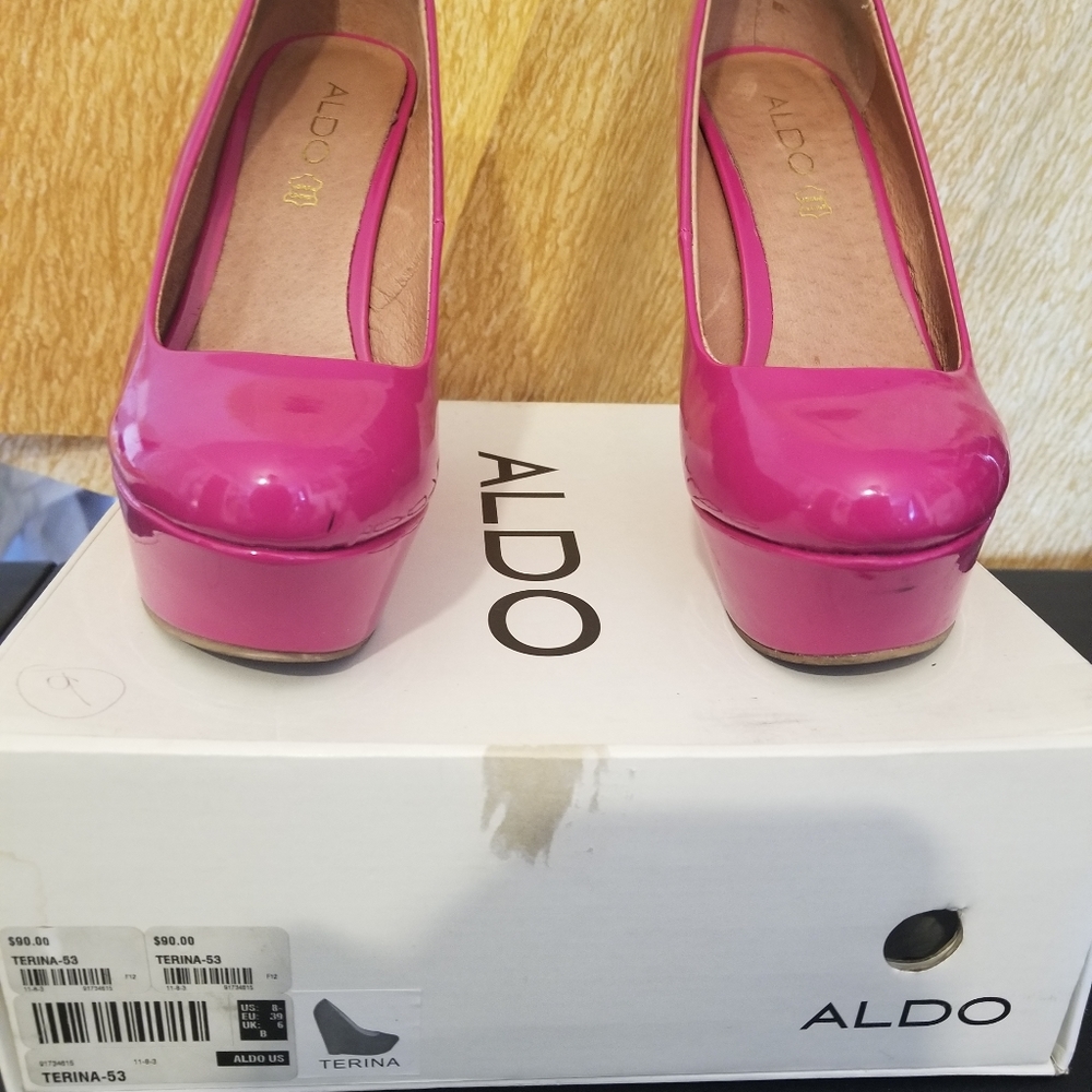 ALDO  Fuschia Color Platform wedged heel shoe